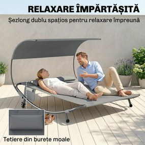 Outsunny plajă balcon parasolar dublu matrimonial | Aosom Romania