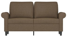 Canapea cu 2 locuri, maro, 120 cm, material textil Maro, 152 x 77 x 80 cm