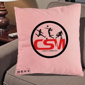 Perna Personalizata CSM Sighetu Marmatiei Sport, 40x40 cm, Roz, Husa Detasabila, Perna Inclusa, BEKZ®