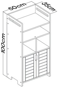 Dulap de baie Porluntto 1 (breza). 1124234