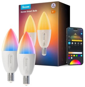 SET 2x bec LED RGBWW dimabil Govee E14/5W/230V 2700-6500K Wi-Fi