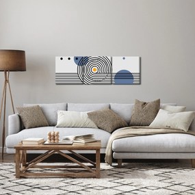 Tablou - Abstracție minimalistă N⁰1 (cu ceas) (90x30 cm)