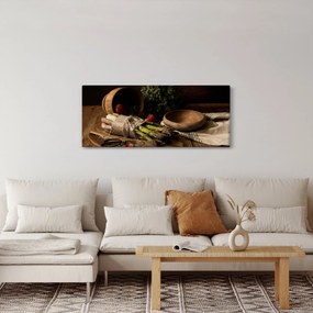 Tablou cu sparanghel pe masă (120x50 cm)