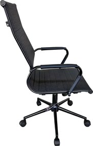 Scaun de birou directorial, Valter, Negru, 55.5x58x118 cm