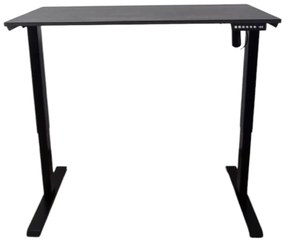 Birou reglabil electric TerrA2DS BLACK - profil dreptunghiular , profil cadru Negru (Dimensiune blat: 100x60 cm, Culoare blat: Alb 25mm)