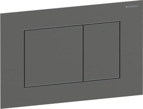 Clapeta actionare dubla rezervor wc, crom negru periat, Geberit Sigma40 Crom/Negru