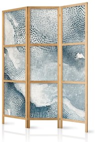 Paravan japonez - Nautical lines - subtle dot patterns in shades of blue