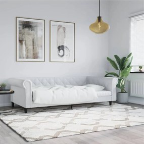 354227 vidaXL Cadru de pat, alb, 90x200 cm, piele ecologică