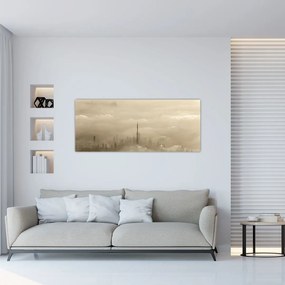 Tablou - Oraș în nori (120x50 cm)