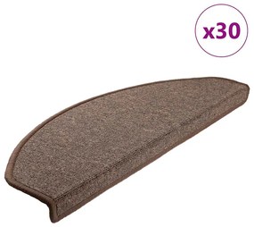vidaXL Covorașe scară 30 buc cafea maro 65x24x4 cm