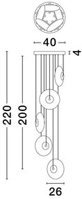 Lustra LED suspendata design modern decorativ SKIA 5L