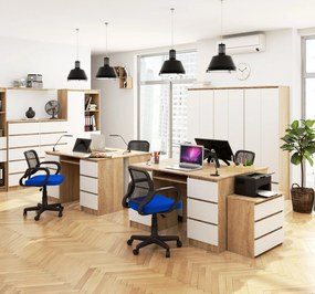 Masă PC Behati (Stejar sonoma + Alb). 1069463