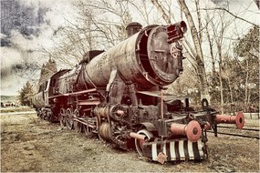 Tablou cu locomotivă istorică (90x60 cm)