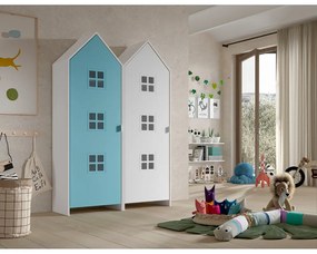 Șifonier de copii alb/albastru deschis 115x171,5 cm CASAMI BRUGES – Vipack