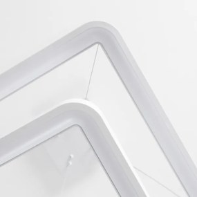 Brilagi - Lustră LED reglabilă pe cablu FALCON SLIM, 78 W, 230 V, 50x50 cm, albă + telecomandă