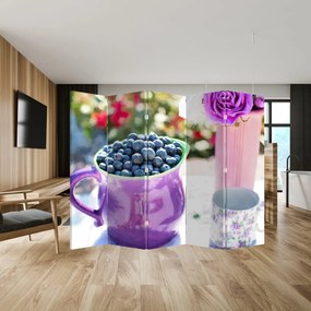 Paravan - Afine într-o ceașcă (210x170 cm)