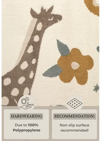 Covor pentru copii crem 120x170 cm Animal Safari – Hanse Home