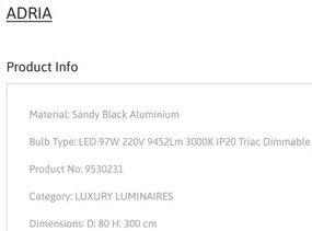 Lustra LED suspendata design elegant ADRIA D-80cm