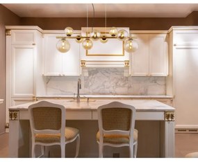 Lustră LED pe tijă RIHA 9xG9/3W/230V alamă Globo 56135-9H