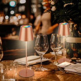 Briloner 7510013-LED RGB Lampă de masă dimabilă CALIDA 2,5W/5V IP44 1200mAh bronz