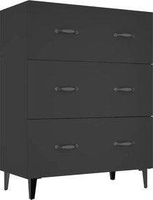 vidaXL Dulap, negru, 69,5x34x90 cm, lemn compozit