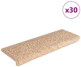 vidaXL Covorașe scară 30 buc 65x21x4 cm Aur