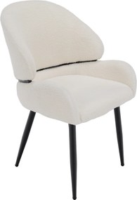Scaun de sufragerie, alb/negru, SANAKO TYP 1
