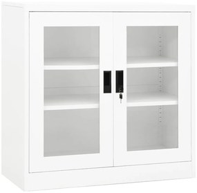 vidaXL Dulap de birou, alb, 90x40x90 cm, oțel