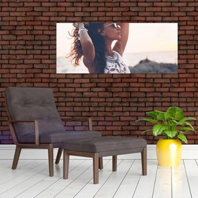 Tablou - Femeia pe plajă (120x50 cm)