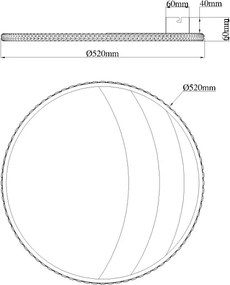 Globo 48493-40 - Plafonieră LED CONSTANCE LED/40W/230V, Ø 52 cm, auriu