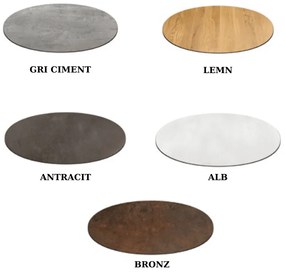 BLAT MASA HPL ROTUND -HORECA- - LEMN NATUR - diametru 70 cm