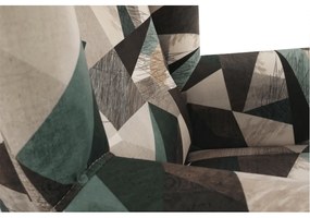 Fotoliu, material maro-verde cu model, CHARLOT