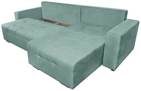 Coltar extensibil Venice, 287x169x96 cm, cu lada de depozitare, Mint