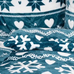 Lenjerie de pat din microflanel 4Home Nordic love, 160 x 200 cm, 70 x 80 cm