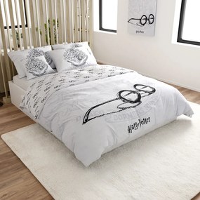 Lenjerie de pat luminoasa HARRY POTTER VISION alba Dimensiunile lenjeriei: 70 x 90 cm | 140 x 200 cm