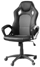 Scaun gamer Basic cu spatar color, Gri