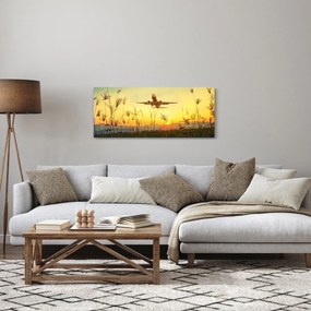 Tablou cu avion zburând (120x50 cm)