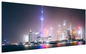 Tablou Shangai nocturn (120x50 cm), în 40 de alte dimensiuni noi