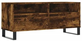 831249 vidaXL Comodă TV, stejar fumuriu, 100x34,5x44,5 cm, lemn prelucrat