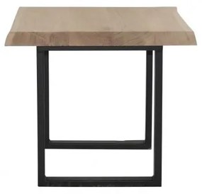 Masuta de cafea, natur, din lemn de stejar si metal, L50 cm, Harlem