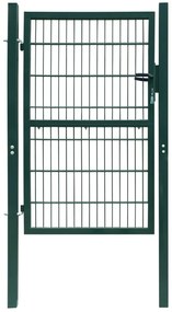 Poarta pentru gard 2D (simpla), verde, 106x230 cm Verde, 106 x 230 cm