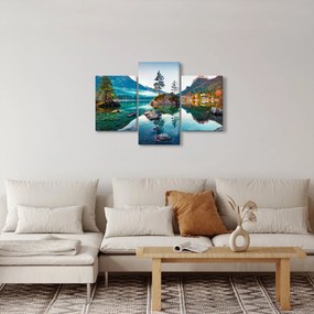 Tablou - Lacul Hintersee, Alpii Bavarezi, Austria (90x60 cm)