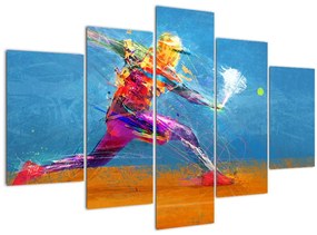 Tablou - Jucător de tenis pictat (150x105 cm)