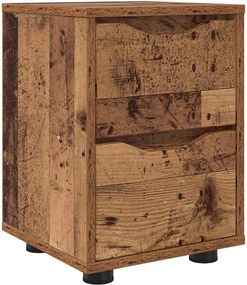 vidaXL Noptieră cu sertar Lemn Vechi 30,5 x 30 x 43 cm Lemn compozit