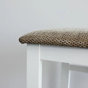 Scaun de sufragerie NATE alb/maro