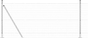 vidaXL Gard cu Stâlp Argintiu 0,8 x 10 m Oțel