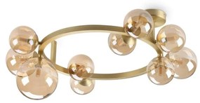 Lustra aplicata design modern Perlage pl10 alama/amber