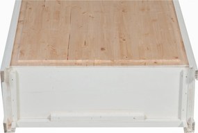 Dulap mic, L68 25 H98 cm, alb antic natur, lemn masiv