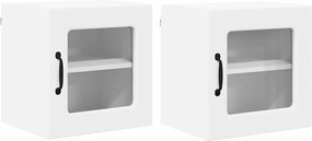 vidaXL Dulap de bucătărie 2 pcs Alb 40 x 31 x 40 cm Lemn compozit