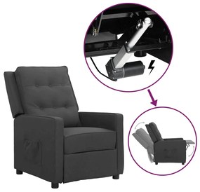 3093332 vidaXL Fotoliu cu ridicare, gri închis, textil
